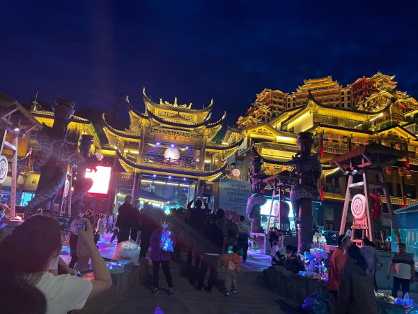 장가계 밤 풍경